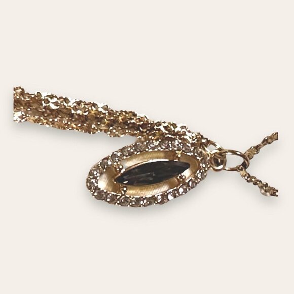 NY & Co Gold Tone Charm Necklace 26” Statement Eclectic Comment Gift EUC - Picture 7 of 16